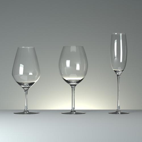 Three wineglasses with curves preview image